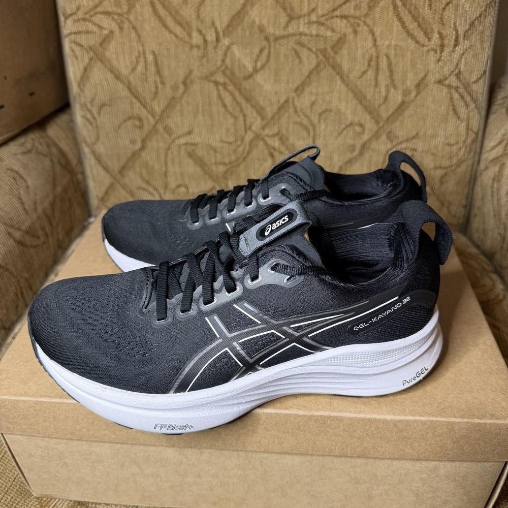 Asics Gel-Kayano 32 Running Shoes In Black & White Women's Size 8 1012B838-002